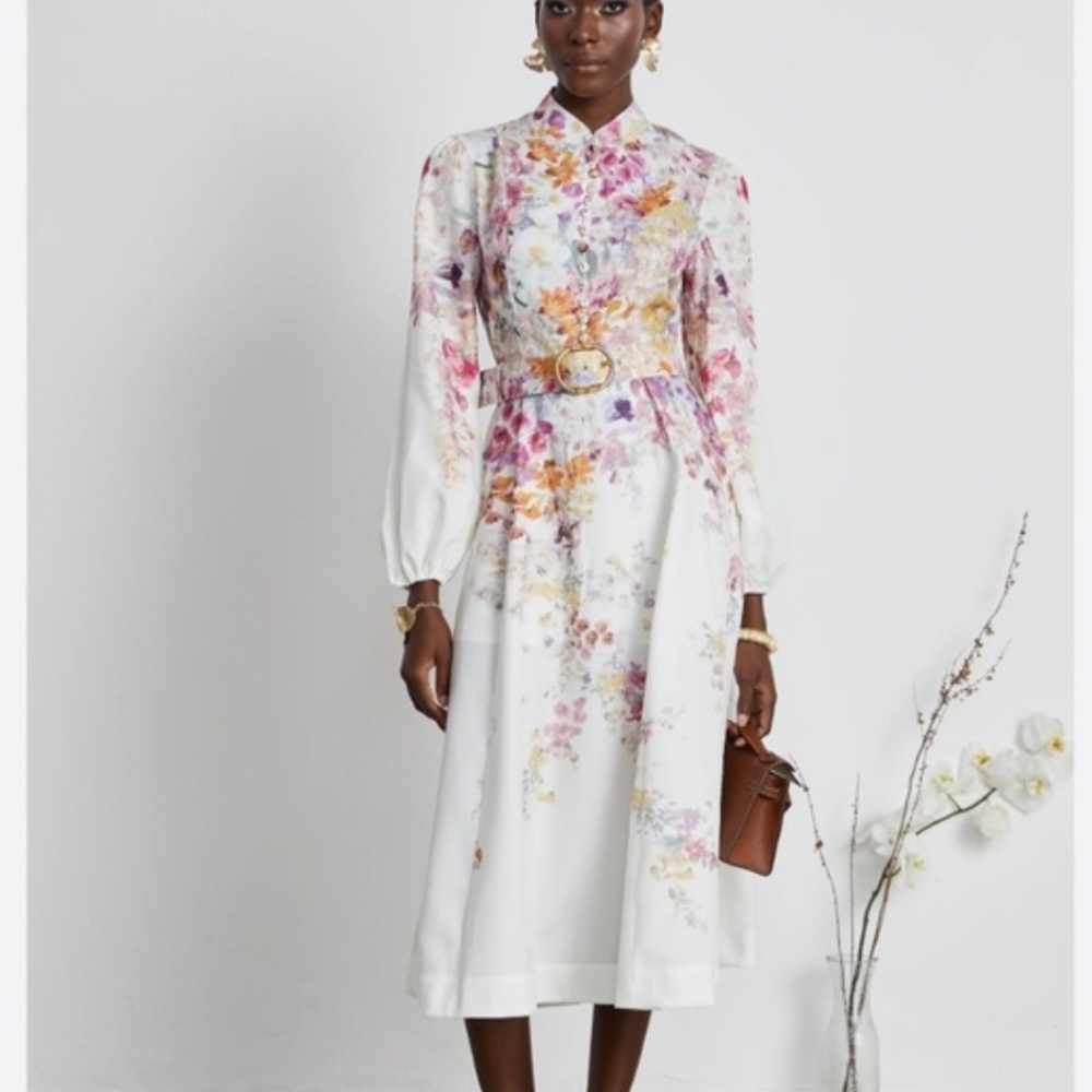 New zimmermann natura button linen dress